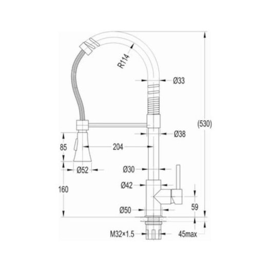 Misturador Monocomando Para Cozinha De Mesa Gourmet Bica Móvel Preto Matte Celite - Imagem principal - 8a886138-cd48-4aba-ba58-5026d2565a8f