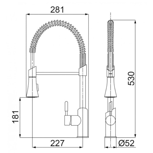 Misturador Monocomando Para Cozinha De Mesa Gourmet Loren Kitchen Com Ducha  Cromado Lorenzetti - Imagem principal - 9f1b5282-e803-494d-bdd6-f8179b21e94a
