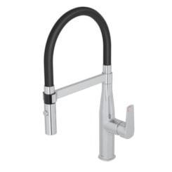 Misturador Monocomando Para Cozinha De Mesa Level Motion Cromado Preto Deca