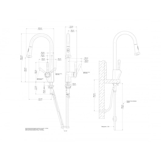 Misturador Monocomando Para Cozinha De Mesa Mangiare Cromada Docol - Imagem principal - 27f0508b-37aa-4d84-b78f-3d01880fa87b