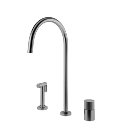 Misturador Monocomando Para Cozinha Dl Grafite Escovado Mix&Match Docol - Imagem principal - 2769ce37-f24d-4246-9d80-2448e285ebd1