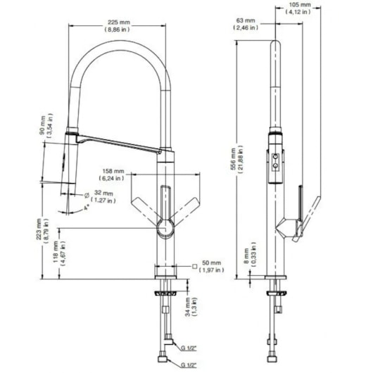 Misturador Monocomando Para Cozinha Doc Vox Docol - Imagem principal - a33a4b74-43eb-41a8-9c89-be33838d4f94
