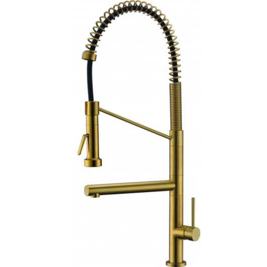 Misturador Monocomando Para Cozinha Duas Bicas Giratórias Bica Alta Rb3363 Dourado Escovado Rubinettos - Imagem principal - f84b2e1a-1bb5-4617-bd73-0734276bf46f