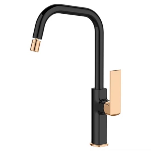Misturador Monocomando Para Cozinha Frame Black Matte E Rose Gold Lexxa - Imagem principal - 0565895c-0e44-4bf6-91fa-366bd03261e5