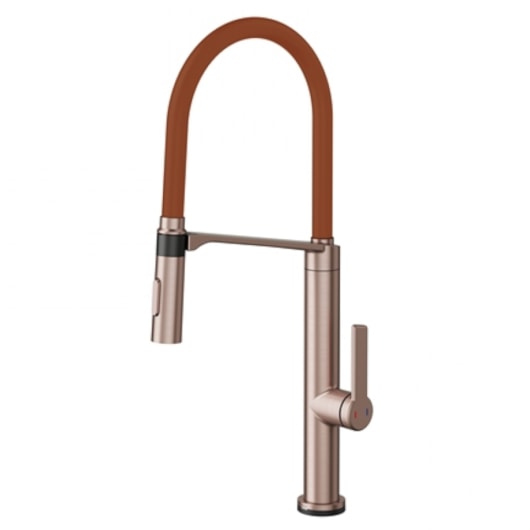 Misturador Monocomando Para Cozinha Vox Cobre Escovado Com Aço Corten Docol - Imagem principal - 9fd25810-8839-4642-8695-738b3abf9b9f