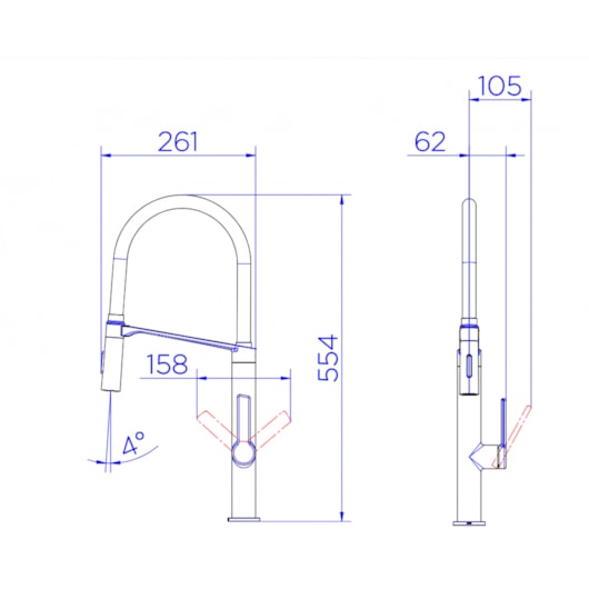 Misturador Monocomando Para Cozinha Vox Cobre Escovado Com Areia Docol - Imagem principal - 182a1f69-c3af-41fe-856d-be22ef222a89