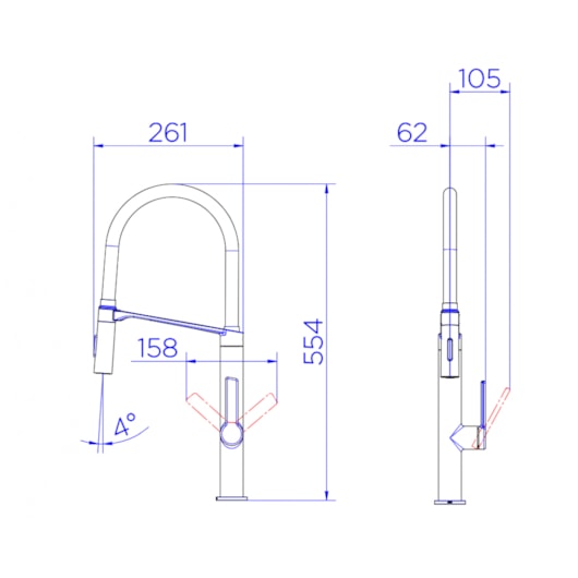 Misturador Monocomando Para Cozinha Vox Grafite Escovado Com Aço Corten Docol - Imagem principal - 0dcb8ec2-162b-441f-85ea-a2be8bf20787