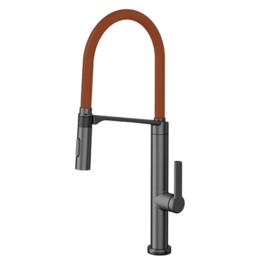 Misturador Monocomando Para Cozinha Vox Grafite Escovado Com Aço Corten Docol - Imagem principal - 1444844d-3a9c-4a54-8c20-949bfb1bf5d6
