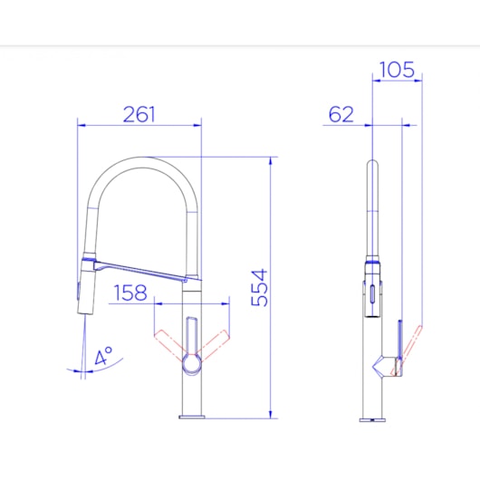 Misturador Monocomando Para Cozinha Vox Grafite Escovado Com Areia Docol - Imagem principal - f47a5037-21f1-4207-b267-5842d05dc19c
