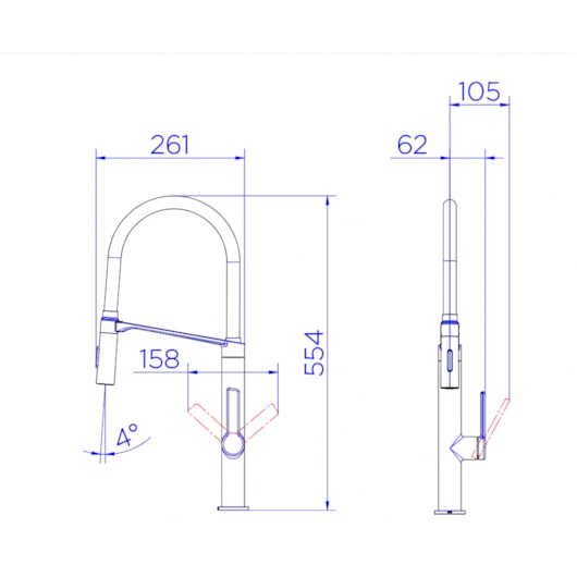 Misturador Monocomando Para Cozinha Vox Inox Escovado Com Aço Corten Docol - Imagem principal - d80dced8-db90-4743-81c7-d7fe4014d03d