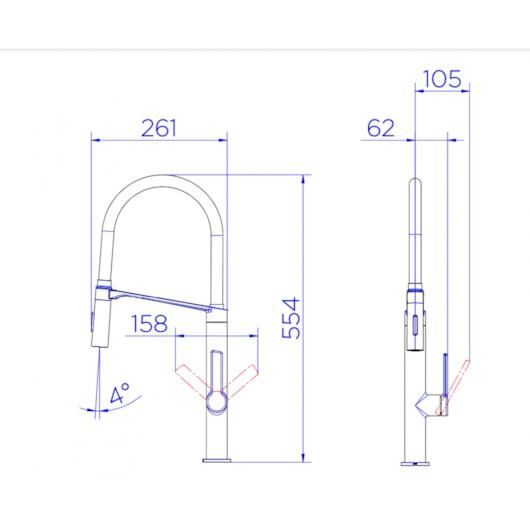 Misturador Monocomando Para Cozinha Vox Inox Escovado Com Areia Docol - Imagem principal - c8aecfd1-9a10-4000-8827-3995c9d2d850