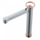 Misturador Monocomando Para Lavatório Bica Alta Com Esfera Quartzo Rosa Rb6214 Aço Escovado Rose Gold Rubinettos - 066845b9-8e9e-498b-a21e-ae63d3e0386e