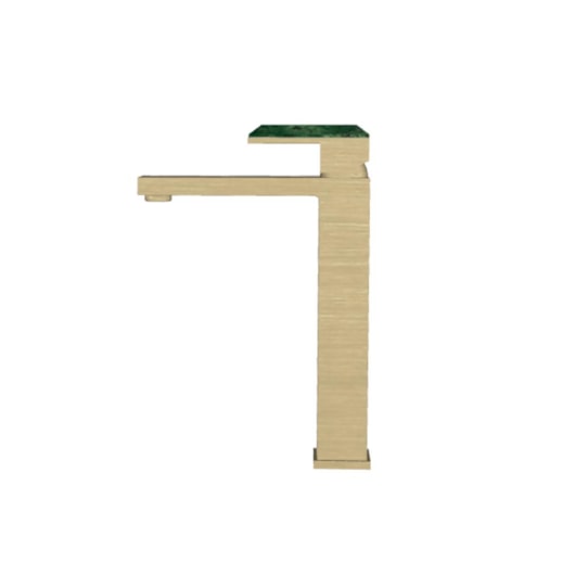 Misturador Monocomando Para Lavatório Bica Alta Com Pedra Jaspe Verde Rb1815n Dourado Escovado  Rubinettos - Imagem principal - f7343d5d-150d-4fcb-aff8-6795b56b1988