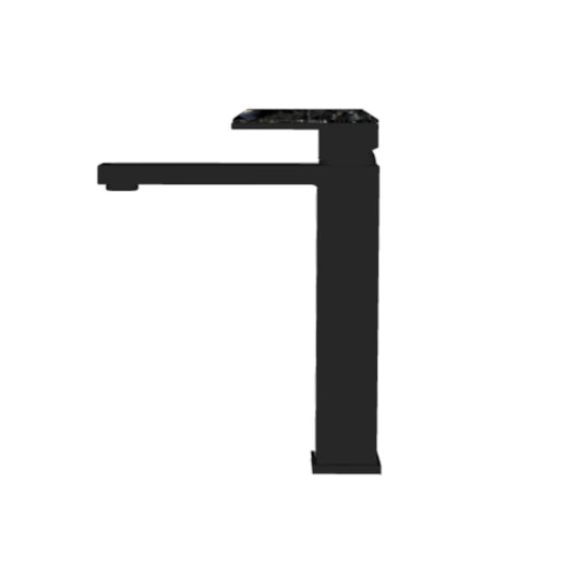 Misturador Monocomando Para Lavatório Bica Alta Com Pedra ObsidianaPreta Rb1815n Black Matte Rubinettos - Imagem principal - 285e40da-7f41-4c47-88d5-a76ae6a64742