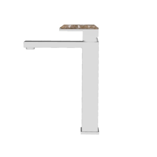 Misturador Monocomando Para Lavatório Bica Alta Com Pedra Quartzo Fume Rb1815n Cromado Rubinettos - Imagem principal - adbcdb1e-c740-4cee-87a3-4e00475dfbcf