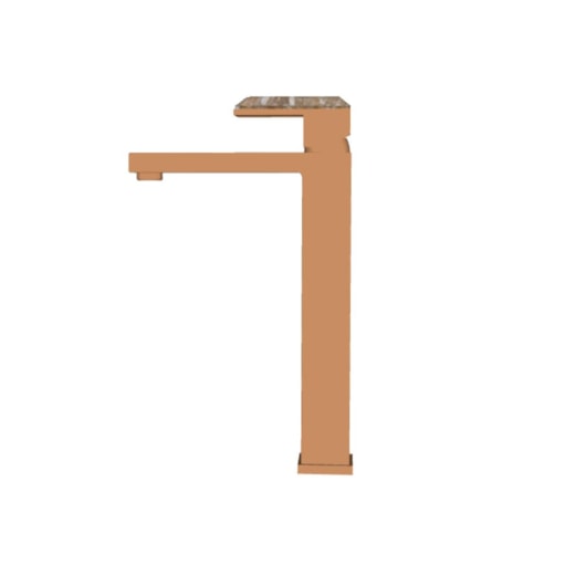Misturador Monocomando Para Lavatório Bica Alta Com Pedra Quartzo Fume Rb1817nrg Rose Gold Rubinettos - Imagem principal - 76bbfe3b-b953-446b-841b-af36f08fe5d0