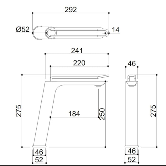 Misturador Monocomando Para Lavatório Bica Alta Kr011 Branco E Rose Gold Kromma - Imagem principal - 88fca959-36fc-45e6-9529-3bd85a1afef2
