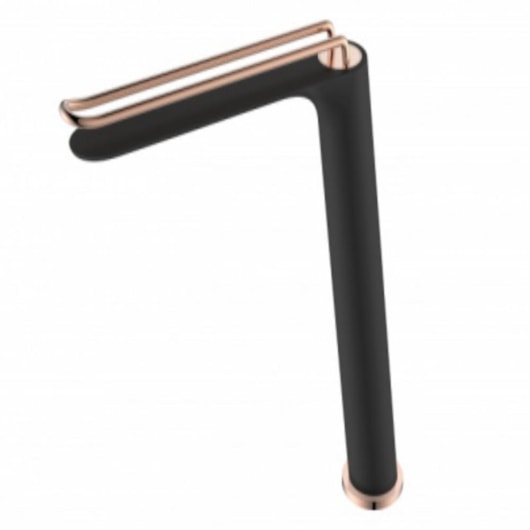 Misturador Monocomando Para Lavatório Bica Alta Kr013 Black Matte E Rose Gold Kromma - Imagem principal - f68d7569-6588-4c67-b5e6-9788799a400f