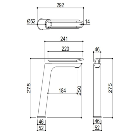 Misturador Monocomando Para Lavatório Bica Alta Kr015 Dourado Kromma - Imagem principal - 7dab39da-7957-41fd-9cb3-38d83d6abf60