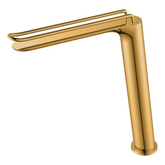 Misturador Monocomando Para Lavatório Bica Alta Kr017 Gold Matte Kromma - Imagem principal - 324847d7-8a6b-4db6-a08f-9cedeef761b5