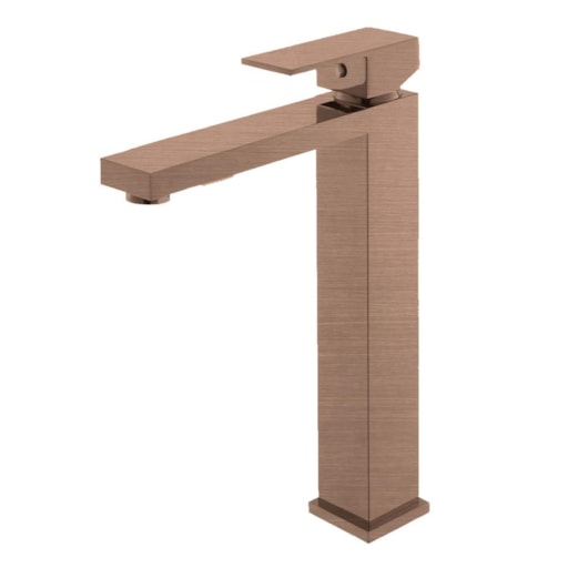 Misturador Monocomando Para Lavatório Bica Alta Kr229n Rose Gold Escovado Kromma - Imagem principal - 2309483b-b483-425e-89ec-f3ad6ff4b4b9