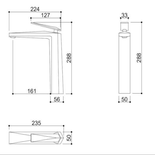 Misturador Monocomando Para Lavatório Bica Alta Kr278 Rose Gold Kromma - Imagem principal - 1f433c3d-73c9-4e81-8f71-3dd451bcc6fb