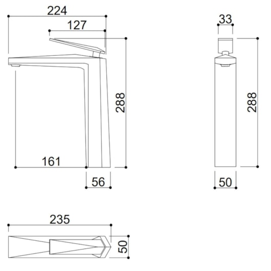 Misturador Monocomando Para Lavatório Bica Alta Kr478 Black Matte E Dourado Kromma - Imagem principal - d0556ada-82d1-4ad5-9187-a8edc47a16ee