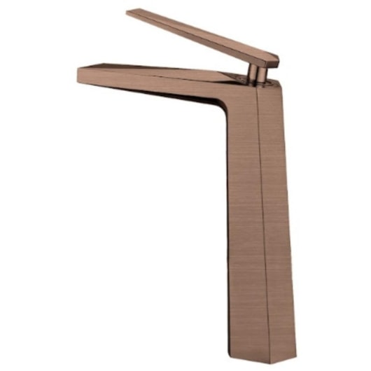 Misturador Monocomando Para Lavatório Bica Alta Kr578 Rose Gold Escovado Kromma - Imagem principal - 0612606d-6762-48d1-8c7a-855d29ff8687