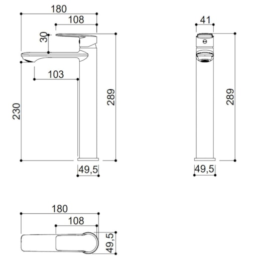 Misturador Monocomando Para Lavatório Bica Alta Kr649n Rose Gold Kromma - Imagem principal - b6e19fa3-68bd-474b-b9b8-c0b3cb197f78