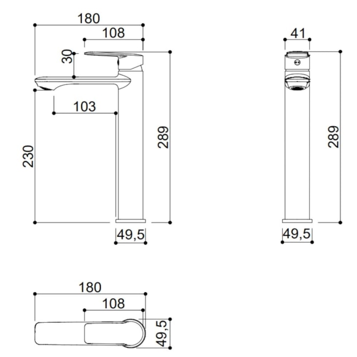 Misturador Monocomando Para Lavatório Bica Alta Kr679n Cromado