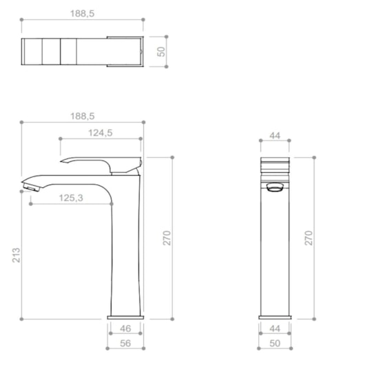 Misturador Monocomando Para Lavatório Bica Alta Rb1709 Cromado Rubinettos - Imagem principal - b0a3d2e8-ca9f-41bb-a012-41c495aa2184