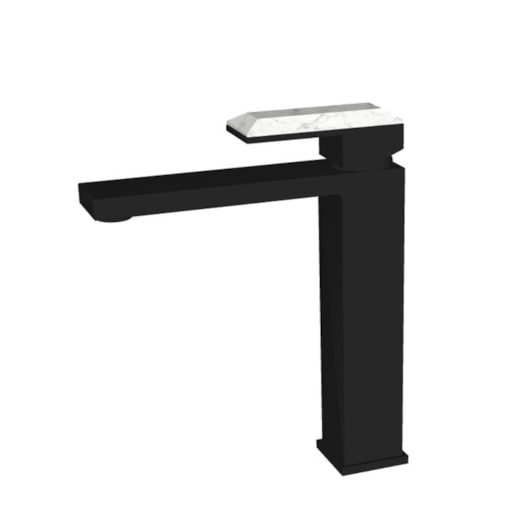 Misturador Monocomando Para Lavatório  Bica Alta Rb1815n Black Matte E Howlita Branca Rubinettos - Imagem principal - 5e65d9a3-c42b-4a03-8ede-05170d34930c