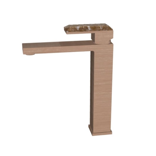 Misturador Monocomando Para Lavatório  Bica Alta Rb1815n Bronze Hera Escovado E Quartzo Fumê Rubinettos - Imagem principal - e41ca708-2740-4da1-958a-4dd7abc798a1