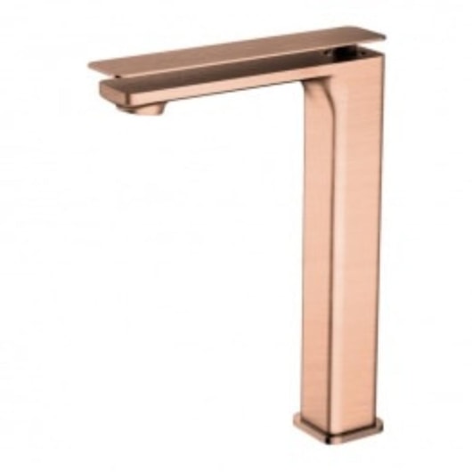 Misturador Monocomando Para Lavatório Bica Alta Rb8122 Rose Gold Escovado Rubinettos - Imagem principal - b7a92406-e8fc-4ffe-87c3-5598edfe3f62