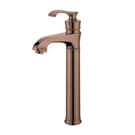 Misturador Monocomando Para Lavatório Bica Alta Rb8893 Rose Gold Escovado Rubinettos - Imagem principal - 6d838bb1-e180-4ff2-b133-26afff1c09a2