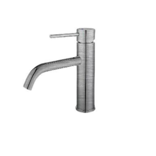 Misturador Monocomando Para Lavatório Bica Baixa Aço Escovado Drop - Imagem principal - 716da30e-03ab-4a27-bdb1-fbeb8d0b88e6
