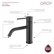Misturador Monocomando Para Lavatório Bica Baixa Black Matte Drop - 65491906-cde8-489c-b641-e8d5d2c4d350