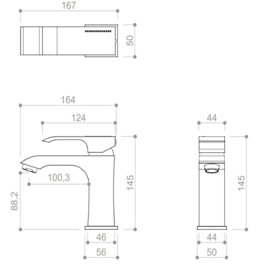 Misturador Monocomando Para Lavatório Bica Baixa Com Cristais Rb1706 Cromado Rubinettos - Imagem principal - 15314b6a-43b0-4d16-82ea-ddaf0ff35791