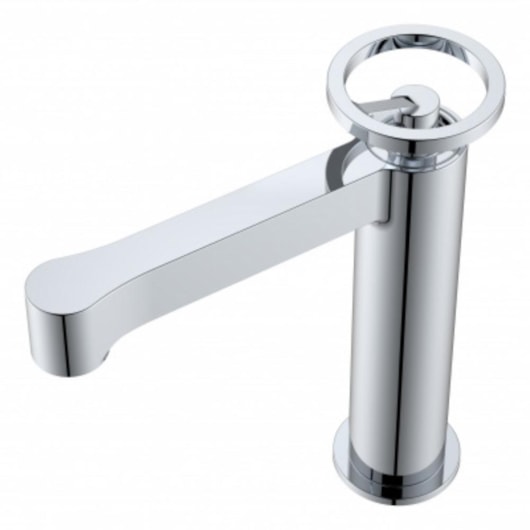 Misturador Monocomando Para Lavatório Bica Baixa Com Esfera Quartzo Rosa Rb6211 Cromado Rubinettos - Imagem principal - f14b661b-08a9-4126-8424-bb1b44f20e4c
