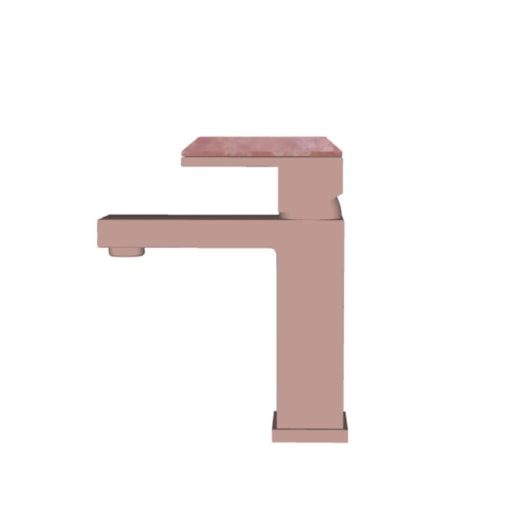 Misturador Monocomando Para Lavatório Bica Baixa Com Pedra Jaspe Rosa Rb1805n Rose Matte Rubinettos - Imagem principal - ef277ada-742d-484e-95c9-949367492b85