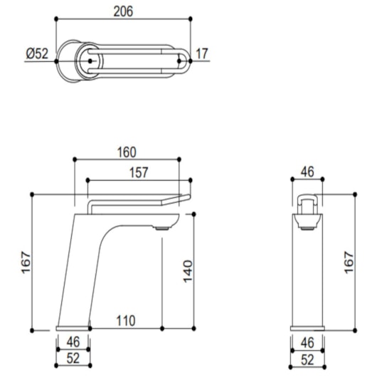 Misturador Monocomando Para Lavatório Bica Baixa Kr012 Black Matte E Rose Gold Kromma - Imagem principal - f3d36b2a-6e3e-4e8e-9d46-392afae4e5d5