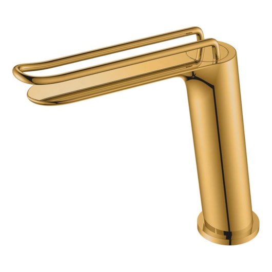 Misturador Monocomando Para Lavatório Bica Baixa Kr016 Gold Matte Kromma - Imagem principal - c9398966-d3bd-4d3f-9c41-da4083207489