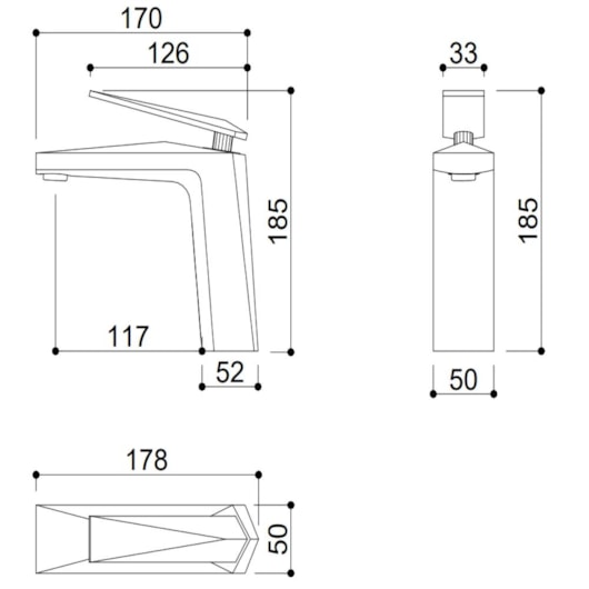 Misturador Monocomando Para Lavatório Bica Baixa Kr277 Rose Gold Kromma - Imagem principal - 69ce98e4-bddd-4e98-8d8d-0740a3d01bde