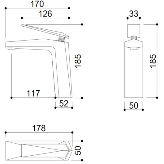 Misturador Monocomando Para Lavatório Bica Baixa Kr485 Branco E Cromado Kromma - Imagem principal - 810ea262-8ebf-4aa1-ba6a-7ddbc4dc805b
