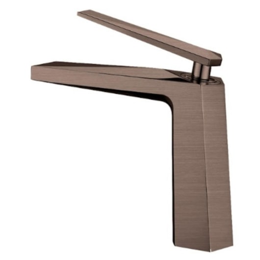 Misturador Monocomando Para Lavatório Bica Baixa Kr577 Bronze Hera Escovado Kromma - Imagem principal - 3820ef4d-4e8f-4577-9ab8-bb7b83d9bc2c
