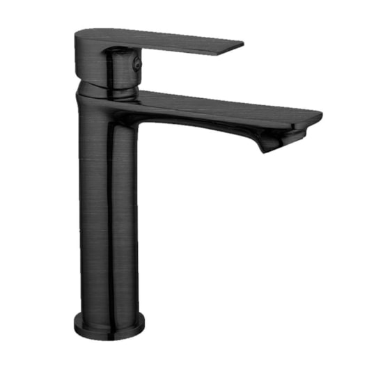 Misturador Monocomando Para Lavatório Bica Baixa Kr675n Ébano Escovado Kromma - Imagem principal - 95c41375-1a95-4f32-81f7-010d1b274f5f