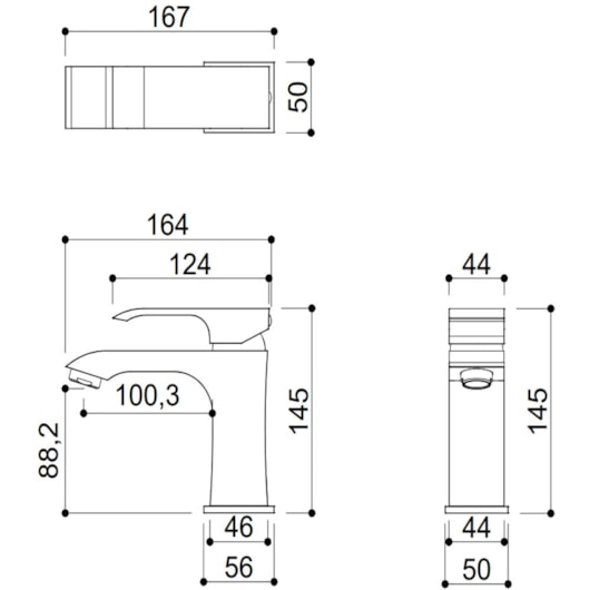 Misturador Monocomando Para Lavatório Bica Baixa Rb1708 Black Matte Rubinettos - Imagem principal - ad6234d0-1a3d-4dde-bc55-77274cc1db43
