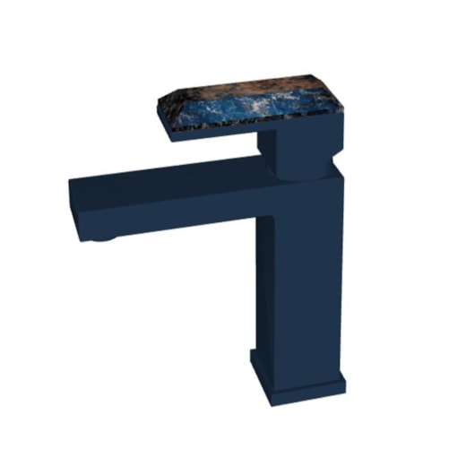 Misturador Monocomando Para Lavatório Bica Baixa Rb1805 Azul Matte E Sodalita Rubinettos - Imagem principal - f235ed8e-5206-4978-8830-d5a5f4f687e5