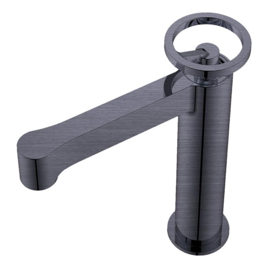 Misturador Monocomando Para Lavatório Bica Baixa Rb6211 Titânio Escovado Rubinettos - Imagem principal - b8fd38e0-2224-468f-a300-01fe77e782a4