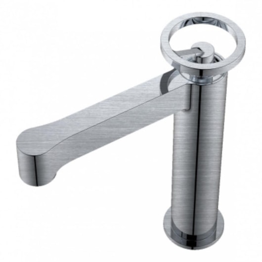Misturador Monocomando Para Lavatório Bica Baixa Rb6217 Aço Escovado Rubinettos - Imagem principal - be316481-04a1-4e04-9166-2a160b129b51